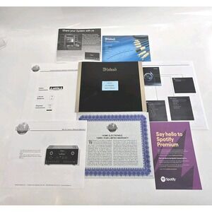 MCINTOSH MX122 A/V Processor Owners Manual Paperwork Bundle! See Pics!
